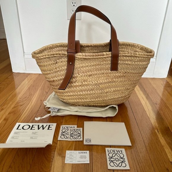 Loewe Medium Basket Bag Orange Anagram - Picture 2 of 5